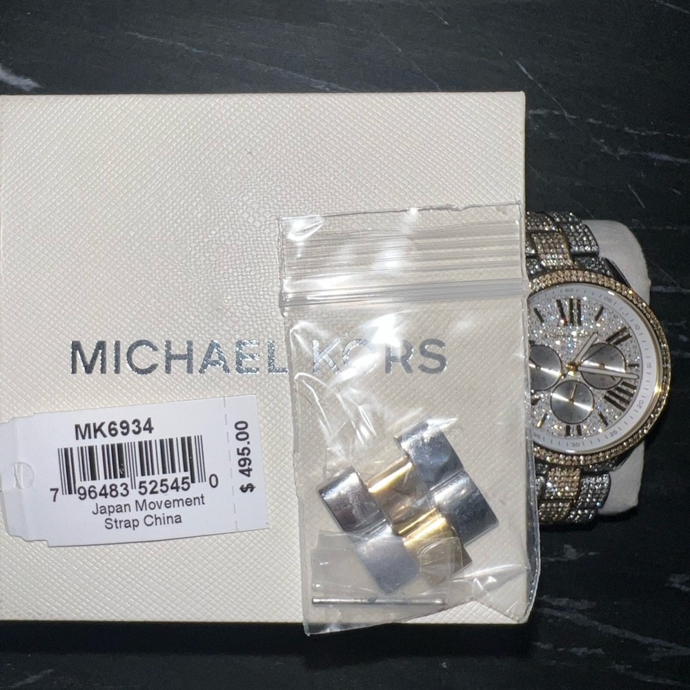 Michael Kors Two-Tone Watch. Fully stoned.